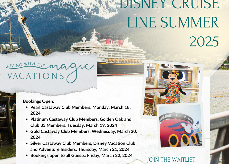 Disney Cruise Line 2025 Itineraries Announced